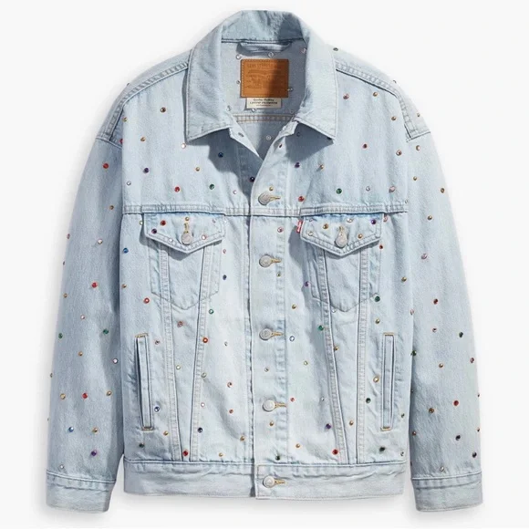 Trucker Jacket With Levi's Bedazzled Jacket Levi's Rhinestone